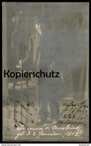 ALTE POSTKARTE SUSANNA VON OSNABRÜCK GEB. 02.01.1812 ÄLTESTER MANN HANDTASCHE old man cpa AK Ansichtskarte postcard