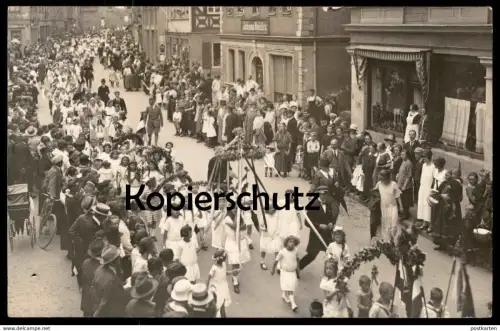 ALTE POSTKARTE COBURG FESTZUG 1925 SALVATORGASSE UMZUG FEST GESCHÄFT JOHANN REBLITZ cpa AK Ansichtskarte postcard