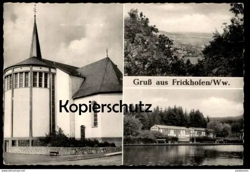 ÄLTERE POSTKARTE GRUSS AUS FRICKHOFEN Westerwald Dornburg AK postcard Ansichtskarte cpa