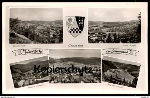 ALTE POSTKARTE GRUSS AUS WERDOHL IM SAUERLAND BLICK IN DAS LENNETAL VDM WERKE Ansichtskarte cpa AK postcard