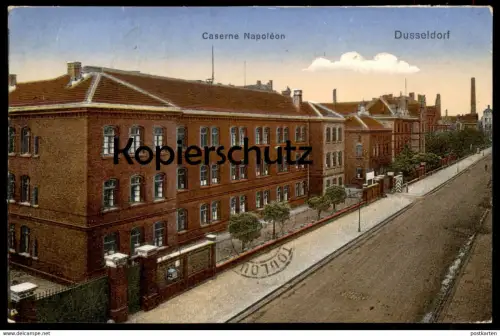 ALTE POSTKARTE CASERNE NAPOLÉON DÜSSELDORF Feldpost Stempel Poste aux Armees Kaserne casern cpa Ansichtskarte postcard