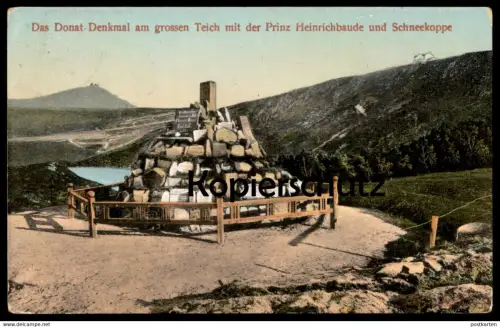 ALTE POSTKARTE DAS DONAT-DENKMAL PRINZ HEINRICH-BAUDE SCHNEEKOPPE Krummhübel Karpacz cpa AK Ansichtskarte postcard