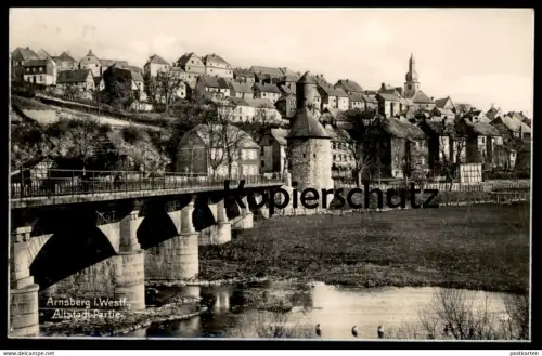 ALTE POSTKARTE ARNSBERG IN WESTFALEN ALTSTADT-PARTIE Brücke Altstadtpartie cpa AK Ansichtskarte postcard