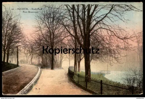 ALTE POSTKARTE BOCHUM STADT PARK PARC MUNICIPAL STADTPARK Ansichtskarte AK postcard cpa