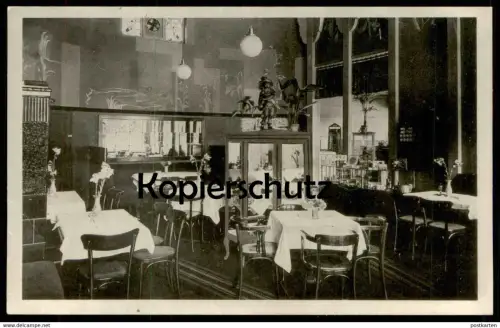 ALTE POSTKARTE BAHNHOFS-KAFFEE INH. G. BAUMHÖFENER OSNABRÜCK Café im Bahnhof cpa postcard AK Ansichtskarte