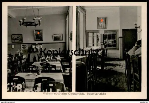 ALTE POSTKARTE WEHRMACHTHEIM OSNABRÜCK INNENANSICHT Wehrmacht Soldaten cpa postcard AK Ansichtskarte