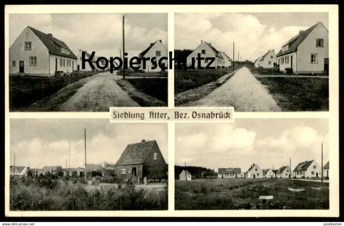 ALTE POSTKARTE SIEDLUNG ATTER BEZIRK OSNABRÜCK NEUBAUGEBIET cpa postcard AK Ansichtskarte