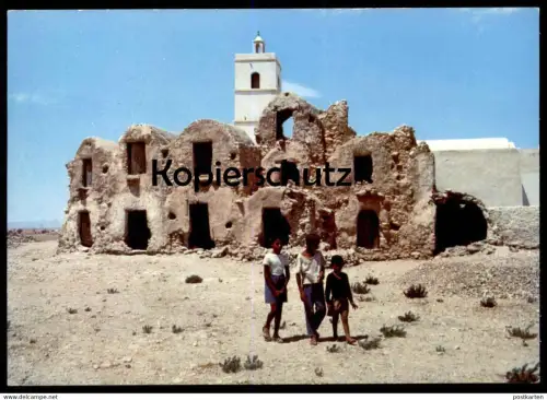 ÄLTERE POSTKARTE MEDNINE LES GHORFAS Medenine Ghorfa Kinder enfants children cpa postcard Ansichtskarte AK