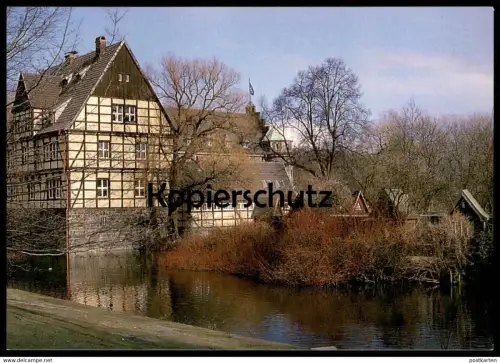 ÄLTERE POSTKARTE MUSEUM DER STADT GLADBECK MIT AQUARIUM UND VOGELINSEL VON HAUS WITTRINGEN AK Ansichtskarte postcard cpa