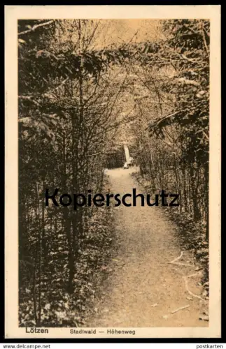 ALTE POSTKARTE LÖTZEN STADTWALD HÖHENWEG cpa postcard AK Ansichtskarte
