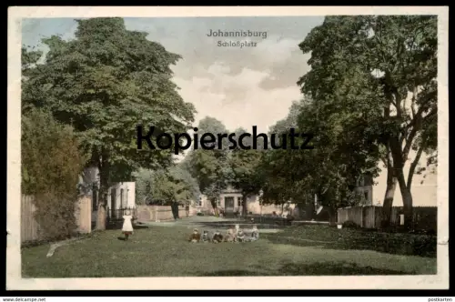 ALTE POSTKARTE JOHANNISBURG SCHLOSSPLATZ SCHLOSS PISZ OSTPREUSSEN Kinder castle chateau cpa postcard AK Ansichtskarte