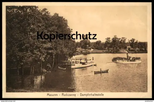 ALTE POSTKARTE MASUREN RUDCZANNY DAMPFERHALTESTELLE Dampfer Schiff Ruciane-Nida cpa postcard AK Ansichtskarte