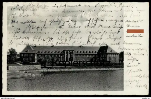 ALTE POSTKARTE MÜNSTER I. W. HAUS DER N.x.x.x.P. PARTEI AM AAA-SEE AA-SEE AASEE AK Ansichtskarte cpa postcard