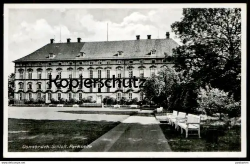 ALTE POSTKARTE OSNABRÜCK SCHLOSS PARKSEITE castle chateau Ansichtskarte AK cpa postcard