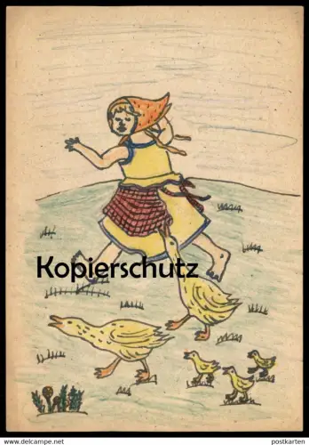 ALTE KÜNSTLER POSTKARTE AUGENOPTIK BECKMANN NOBBENBURGERSTRASSE OSNABRÜCK Optik Gans goose Ansichtskarte AK cpa postcard