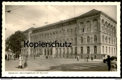 ALTE POSTKARTE OSNABRÜCK GERICHTSGEBÄUDE AM NEUMARKT IROKAL FAHRRADWACHE Gericht Ansichtskarte AK cpa postcard