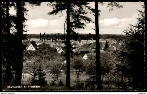 ÄLTERE POSTKARTE NEUHAUSEN KREIS PFORZHEIM PANORAMA Ansichtskarte AK cpa postcard