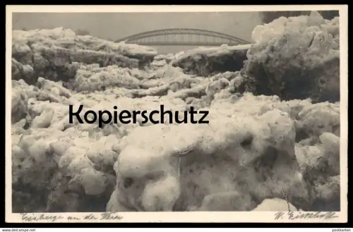 ALTE POSTKARTE NIENBURG EISBERGE AN DER WESER WINTER EIS SCHNEE W. EICKHORST ? Ansichtskarte AK cpa postcard