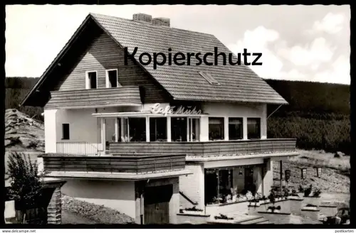 ÄLTERE POSTKARTE CAFÉ MUHS NEU-SCHULENBERG HARZ CLAUSTHAL-ZELLERFELD THIER BRÄU LAMPEN Ansichtskarte AK cpa postcard