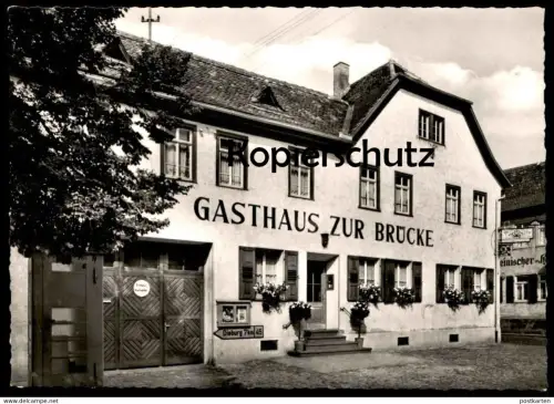 ÄLTERE POSTKARTE BRÜCKE-OHL HOTEL-GASTSTÄTTE ZUR BRÜCKE GROSS-UMSTADT HESSEN DIEBURG 7 KM Ansichtskarte AK