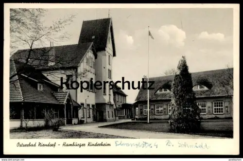 ALTE POSTKARTE OSTSEEBAD NIENDORF HAMBURGER KINDERHEIM cpa postcard Ansichtskarte AK