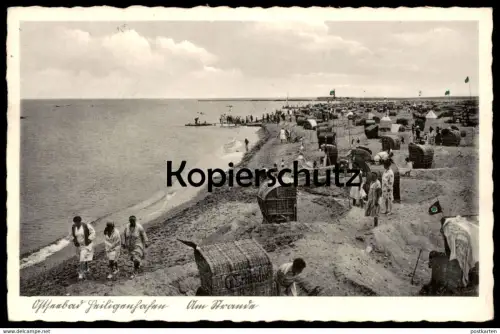 ÄLTERE POSTKARTE OSTSEEBAD HEILIGENHAFEN AM STRANDE STRAND INSEL-KAFFEE KÖHLER beach plage cpa AK postcard Ansichtskarte