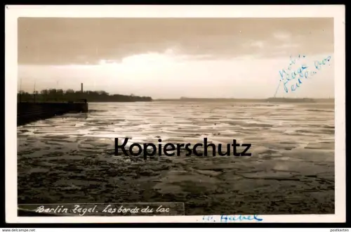 ALTE POSTKARTE BERLIN TEGEL LES BORDS DU LAC SEE EIS Havel cpa postcard AK Ansichtskarte