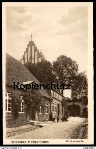 ALTE POSTKARTE OSTSEEBAD HEILIGENHAFEN KIRCHENSTRASSE KIRCHENTOR Kinder enfants children cpa AK postcard Ansichtskarte