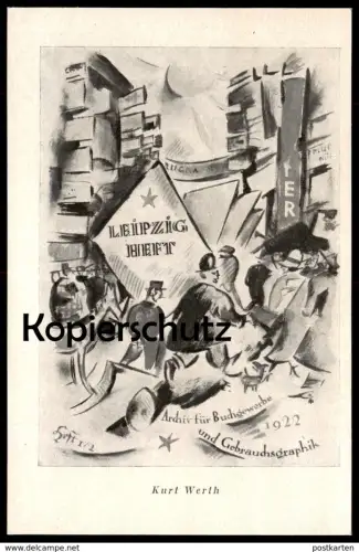 ALTE POSTKARTE LEIPZIG HEFT KURT WERTH Leipzig Leipziger Heft Messe 1922 postcard cpa AK Ansichtskarte