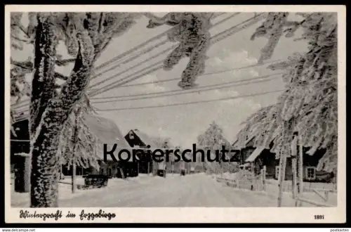 ALTE POSTKARTE WINTERPRACHT IM ERZGEBIRGE WINTER SACHSEN Schnee snow hiver AK cpa postcard Ansichtskarte