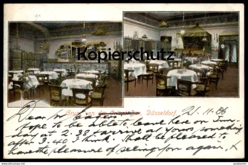 ALTE POSTKARTE GRUSS VON DER ORIENT-BAR DÜSSELDORF ORIENTBAR Restaurant Café cpa postcard AK Ansichtskarte