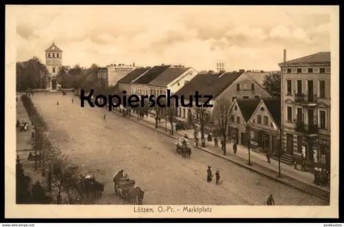 ALTE POSTKARTE LÖTZEN OSTPREUSSEN MARKTPLATZ GESCHÄFT A. ORLOWITZ Gizycko Masuren AK Ansichtskarte cpa postcard