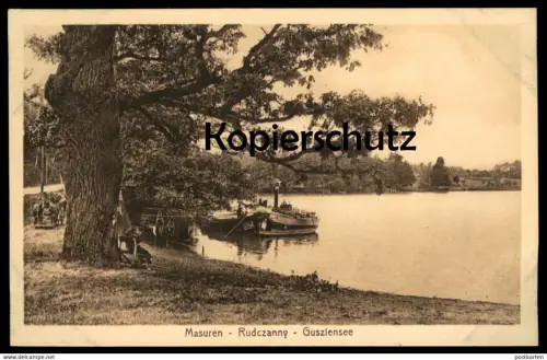 ALTE POSTKARTE MASUREN RUDCZANNY GUSZIENSEE Boot boat ship Ostpreussen AK Ansichtskarte cpa postcard