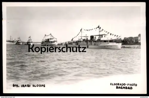 ALTE POSTKARTE IRAQI SLOOPS BAGHDAD Bagdad Irak Iraq Boot ship boat ships Schiff Schiffe Sloop Slup cpa AK postcard