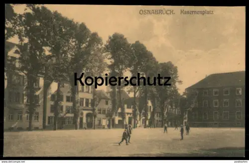 ALTE POSTKARTE OSNABRÜCK KASERNENPLATZ Platz Kinder children enfants postcard Ansichtskarte cpa AK