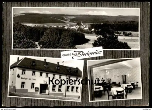 ÄLTERE POSTKARTE GRUSS AUS DOCKWEILER GASTHOF ZUR POST INH. H. SAXLER DAUN cpa AK postcard Ansichtskarte