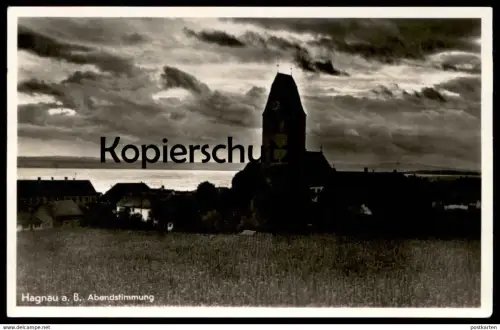 ALTE POSTKARTE HAGNAU AM BODENSEE ABENDSTIMMUNG ABEND SONNENUNTERGANG cpa postcard AK Ansichtskarte