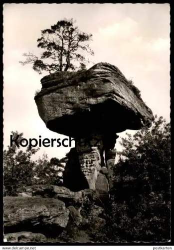 ÄLTERE POSTKARTE PIRMASENS PFALZ TEUFELSTISCH Felsformation Felsen Fels AK Ansichtskarte cpa postcard