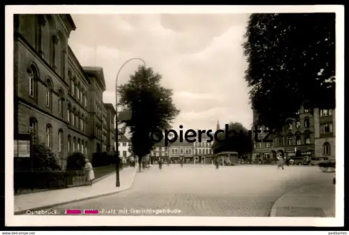 ALTE POSTKARTE OSNABRÜCK A-H-PLATZ MIT GERICHTSGEBÄUDE Gericht court AK Ansichtskarte cpa postcard