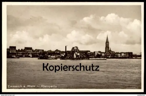 ALTE POSTKARTE EMMERICH AM RHEIN RHEINPARTIE Ansichtskarte AK cpa postcard