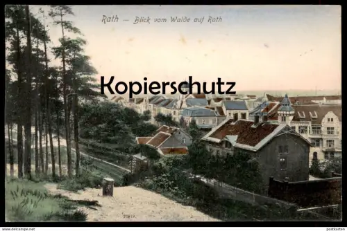 ALTE POSTKARTE RATH BLICK VOM WALDE AUF RATH DÜSSELDORF Verlag Reinicke & Rubin 1907 cpa postcard AK Ansichtskarte