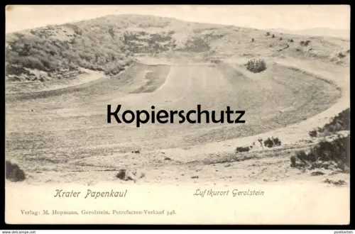 ALTE POSTKARTE KRATER PAPENKAUL LUFTKURORT GEROLSTEIN PAPENKAULE crater cratère Ansichtskarte postcard cpa AK