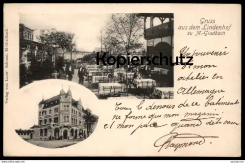 ALTE POSTKARTE GRUSS AUS DEM LINDENHOF ZU M.-GLADBACH MÖNCHENGLADBACH cpa postcard AK Ansichtskarte