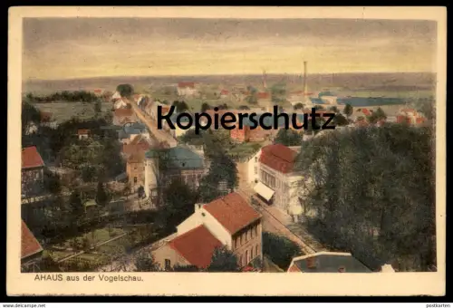 ALTE POSTKARTE AHAUS AUS DER VOGELSCHAU PANORAMA Totalansicht Total 1921 Ansichtskarte AK cpa postcard