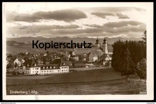ALTE POSTKARTE LINDENBERG IM ALLGÄU MOORBAD WINTERSPORTPLATZ STADION BAYERN stadium AK Ansichtskarte cpa postcard