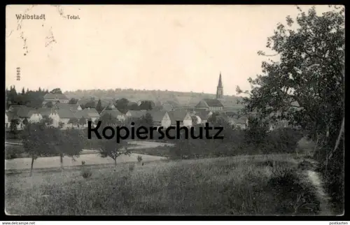 ALTE POSTKARTE WAIBSTADT TOTAL PANORAMA Gesamtansicht Totalansicht Ansichtskarte AK postcard cpa