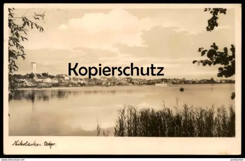 ALTE POSTKARTE NIKOLAIKEN OSTPREUSSEN 1933 SEE Ermland-Masuren Poland Polska Mikolajki cpa postcard Ansichtskarte AK