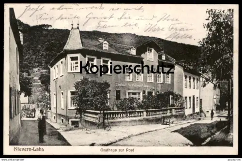 ALTE POSTKARTE NIEVERN LAHN GASTHAUS ZUR POST A. DEMARÉ BEI BAD EMS cpa postcard AK Ansichtskarte