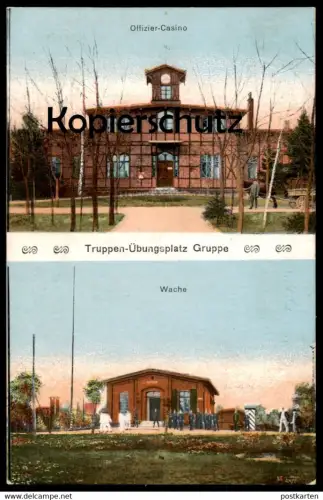 ALTE POSTKARTE TRUPPEN-ÜBUNGSPLATZ GRUPPE BEI GRAUDENZ WACHE Westpreussen Grudziadz Polska Truppenübungsplatz postcard