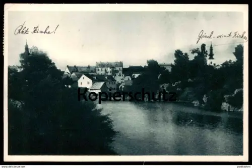 ALTE POSTKARTE GOSPIC POGLED S NOVCICE Gospitsch Goszpic greek chapel church Hrvatska Croatia Kroatien postcard cpa